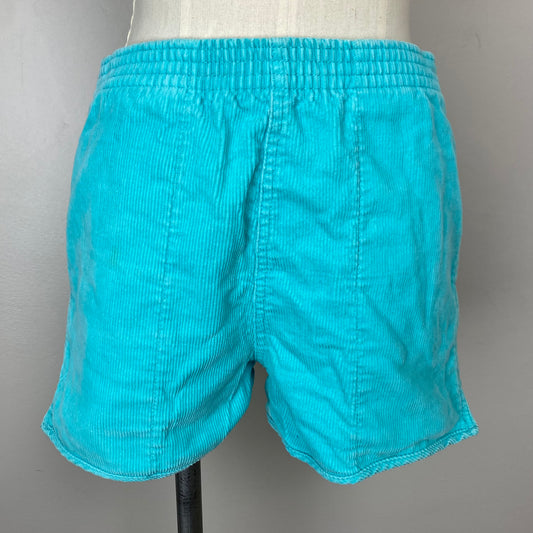 1980s Aqua Corduroy Shorts, Honors Sport, Size Small