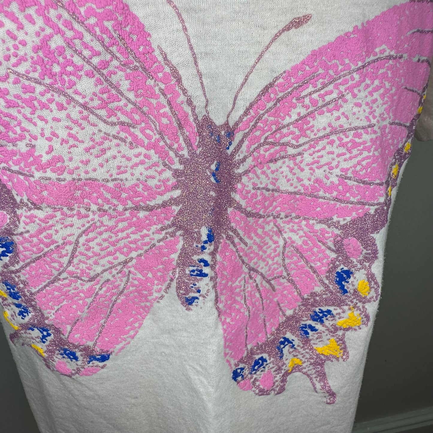 1980s Eureka Springs Glitter Butterfly T-Shirt, Size Small