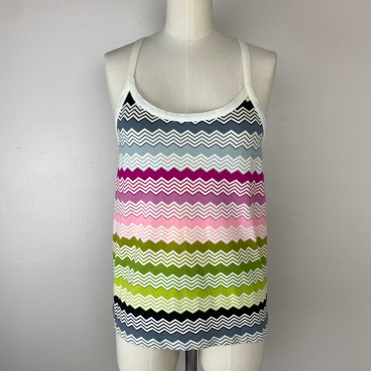1970s Zig Zag Stripe Tank Top, Size M/L, Razorback