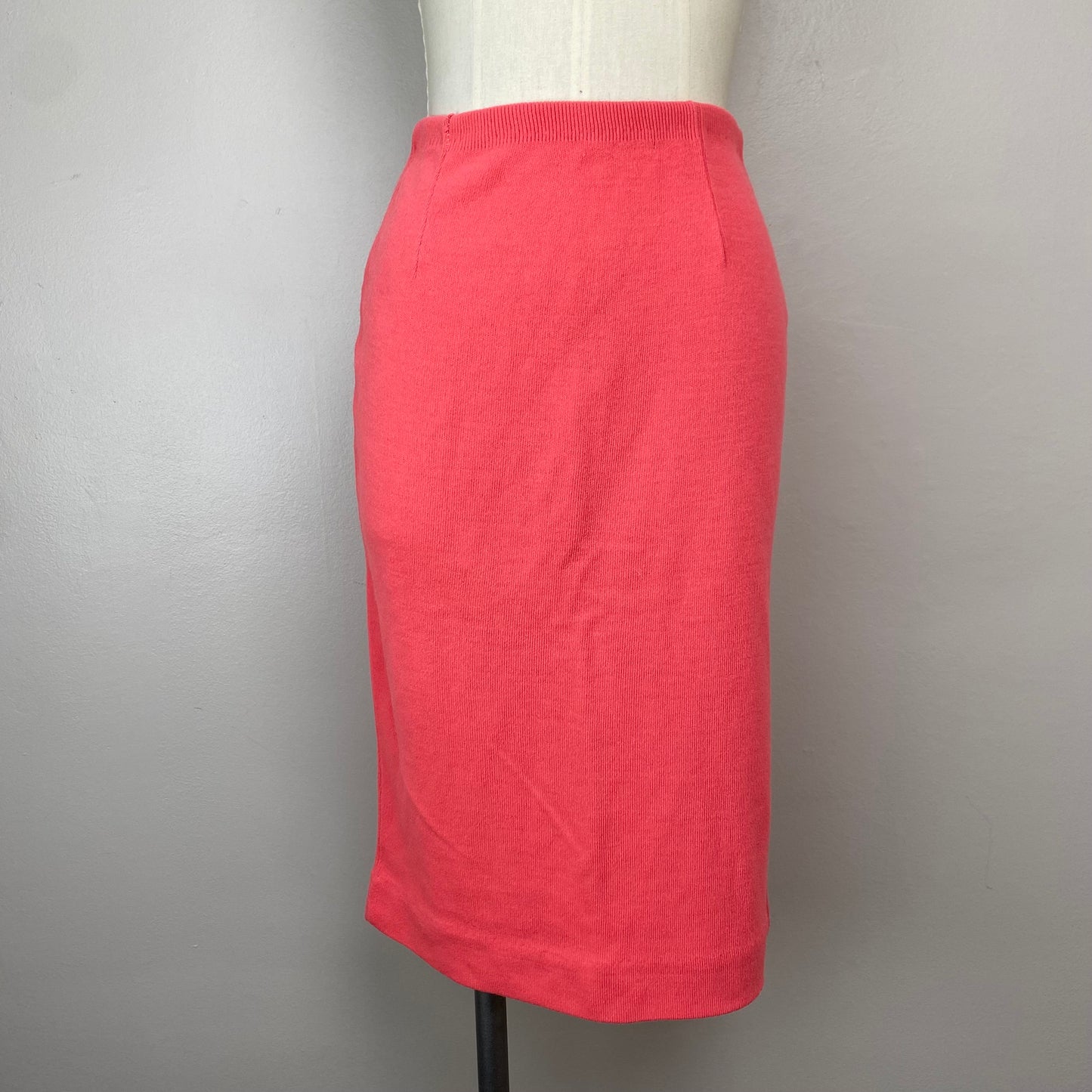 1960s Sweater Knit Set, Size XS/Small, Coral Pink Top and Skirt