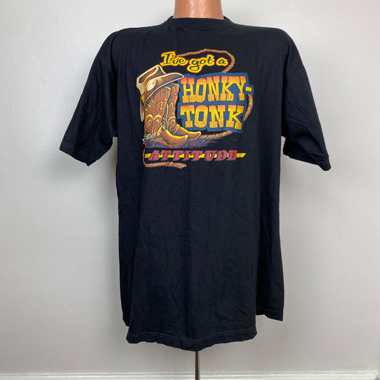1990s I’ve Got A Honky Tonk Attitude T-Shirt, Size XL